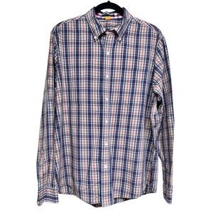 Taylor Vintage Performance Plaid Flip Cuff Button Up Long Sleeve Shirt Men’s‎ L
